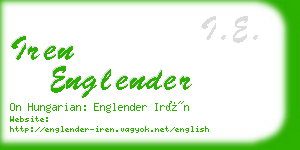 iren englender business card